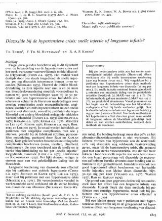 Eerste pagina van het artikel zoals het is gepubliceerd in het tijdschrift