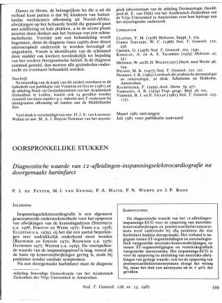 Eerste pagina van het artikel zoals het is gepubliceerd in het tijdschrift