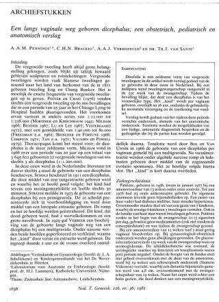 Eerste pagina van het artikel zoals het is gepubliceerd in het tijdschrift