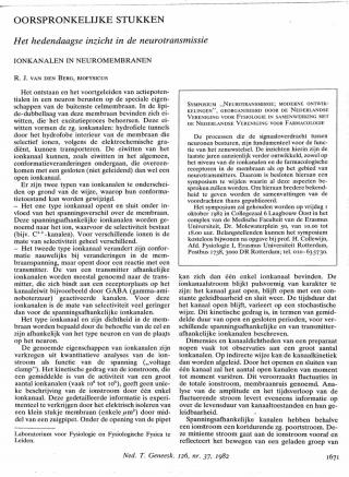 Eerste pagina van het artikel zoals het is gepubliceerd in het tijdschrift