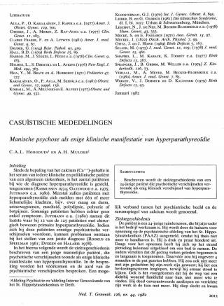 Eerste pagina van het artikel zoals het is gepubliceerd in het tijdschrift