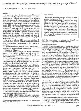 Eerste pagina van het artikel zoals het is gepubliceerd in het tijdschrift