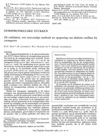Eerste pagina van het artikel zoals het is gepubliceerd in het tijdschrift