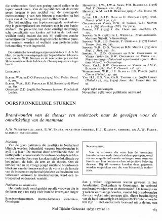 Eerste pagina van het artikel zoals het is gepubliceerd in het tijdschrift