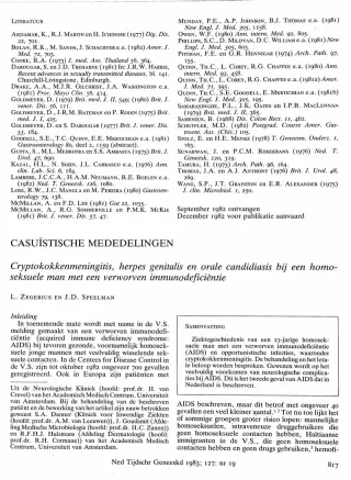 Eerste pagina van het artikel zoals het is gepubliceerd in het tijdschrift
