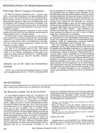 Eerste pagina van het artikel zoals het is gepubliceerd in het tijdschrift