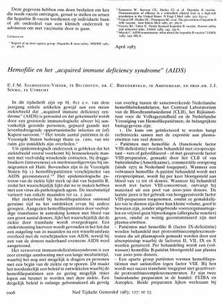 Eerste pagina van het artikel zoals het is gepubliceerd in het tijdschrift