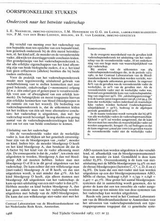 Eerste pagina van het artikel zoals het is gepubliceerd in het tijdschrift