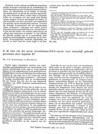 Eerste pagina van het artikel zoals het is gepubliceerd in het tijdschrift