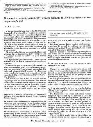 Eerste pagina van het artikel zoals het is gepubliceerd in het tijdschrift