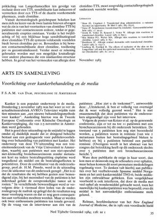 Eerste pagina van het artikel zoals het is gepubliceerd in het tijdschrift