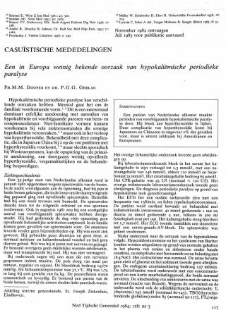 Eerste pagina van het artikel zoals het is gepubliceerd in het tijdschrift