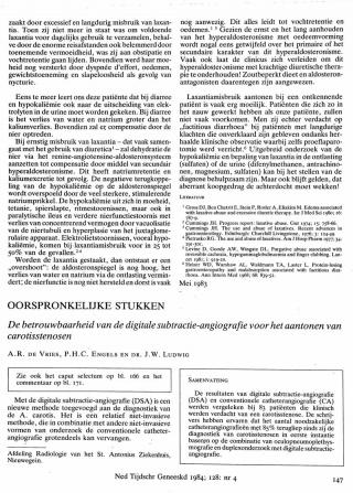 Eerste pagina van het artikel zoals het is gepubliceerd in het tijdschrift