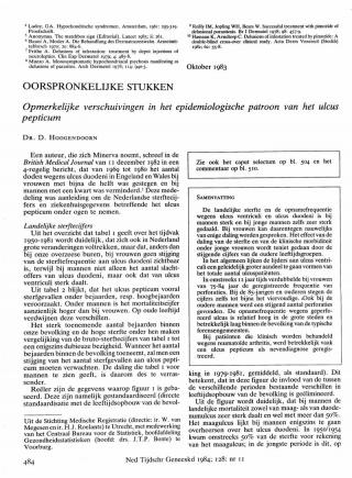 Eerste pagina van het artikel zoals het is gepubliceerd in het tijdschrift