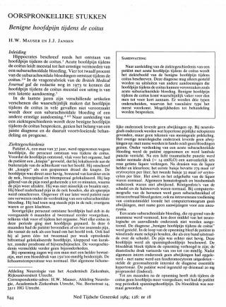 Eerste pagina van het artikel zoals het is gepubliceerd in het tijdschrift