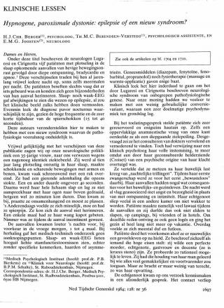 Eerste pagina van het artikel zoals het is gepubliceerd in het tijdschrift