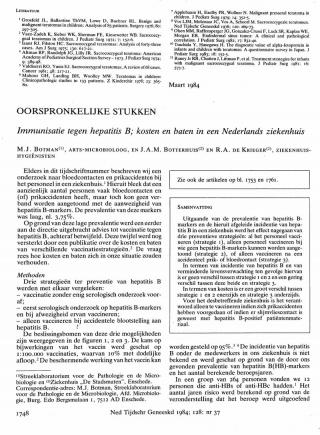 Eerste pagina van het artikel zoals het is gepubliceerd in het tijdschrift