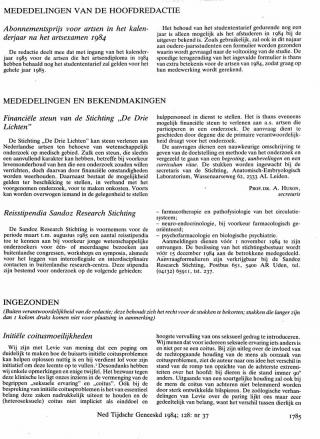 Eerste pagina van het artikel zoals het is gepubliceerd in het tijdschrift