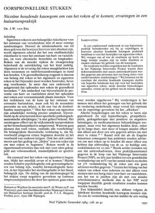 Eerste pagina van het artikel zoals het is gepubliceerd in het tijdschrift