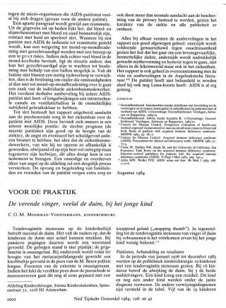 Eerste pagina van het artikel zoals het is gepubliceerd in het tijdschrift