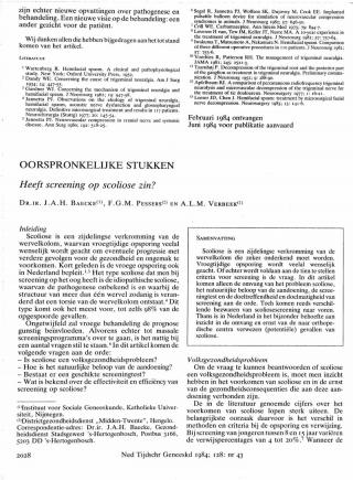 Eerste pagina van het artikel zoals het is gepubliceerd in het tijdschrift