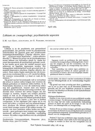 Eerste pagina van het artikel zoals het is gepubliceerd in het tijdschrift