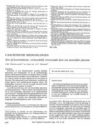 Eerste pagina van het artikel zoals het is gepubliceerd in het tijdschrift