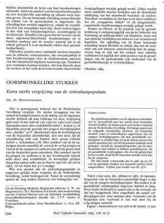 Eerste pagina van het artikel zoals het is gepubliceerd in het tijdschrift