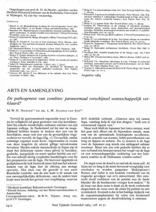 Eerste pagina van het artikel zoals het is gepubliceerd in het tijdschrift