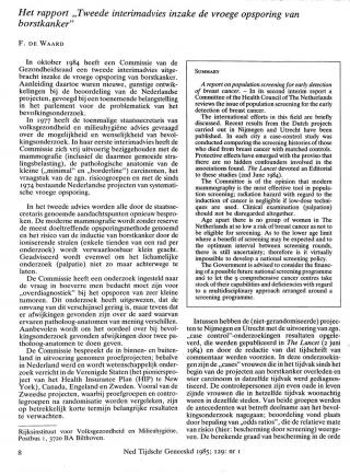 Eerste pagina van het artikel zoals het is gepubliceerd in het tijdschrift