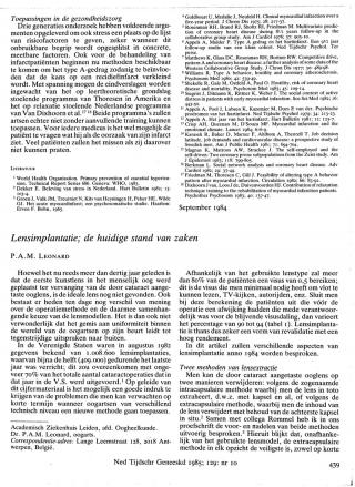 Eerste pagina van het artikel zoals het is gepubliceerd in het tijdschrift