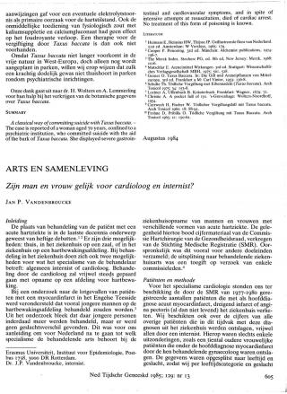 Eerste pagina van het artikel zoals het is gepubliceerd in het tijdschrift