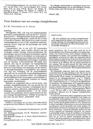 Eerste pagina van het artikel zoals het is gepubliceerd in het tijdschrift