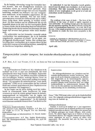 Eerste pagina van het artikel zoals het is gepubliceerd in het tijdschrift