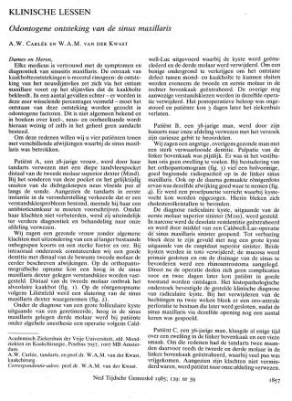 Eerste pagina van het artikel zoals het is gepubliceerd in het tijdschrift