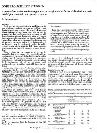 Eerste pagina van het artikel zoals het is gepubliceerd in het tijdschrift